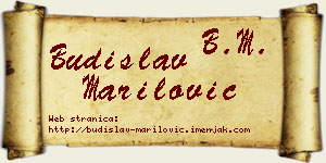 Budislav Marilović vizit kartica